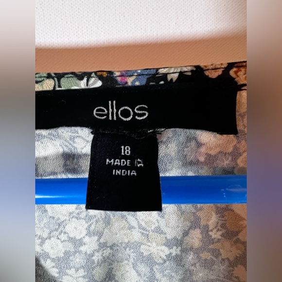 WOMEN’S ELLOS MULTICOLOR FLORAL EMPIRE DRESS RUFFLE HEM SIZE 18 - Picture 4 of 10